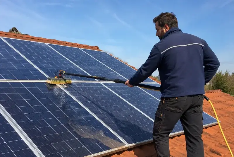Nettoyage et entretien de panneaux solaires à Colonzelle
